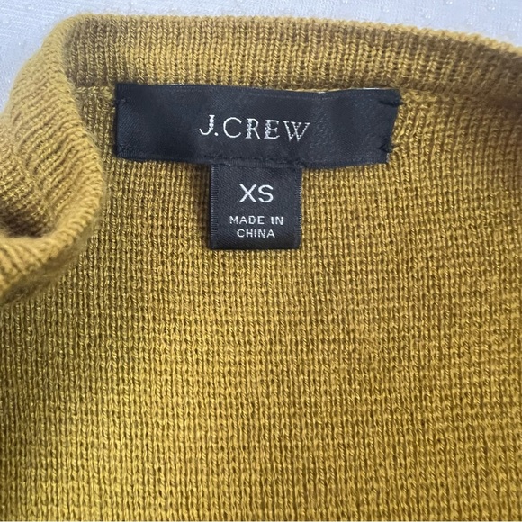 J. Crew Long Cardigan Sweater Wool Blend Open Front Pockets Women XS Striped - Picture 10 of 11